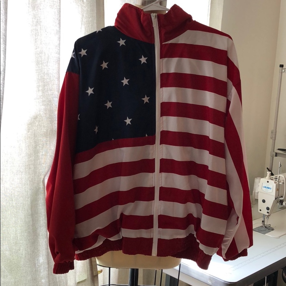 Brand new condition, vintage US flag jacket
